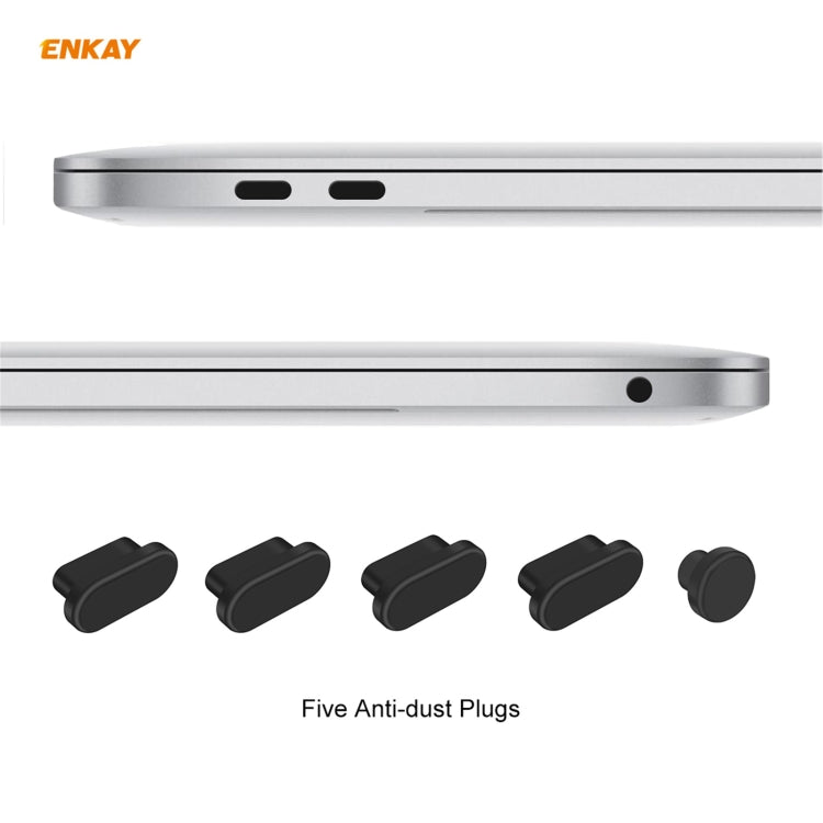 For MacBook Air 13.3 inch A1932 2018 ENKAY 3 in 1 Crystal Laptop Protective Case and EU Version TPU Keyboard Film and Anti-dust Plugs Set(Transparent) - MacBook Air Cases by ENKAY | Online Shopping UK | buy2fix