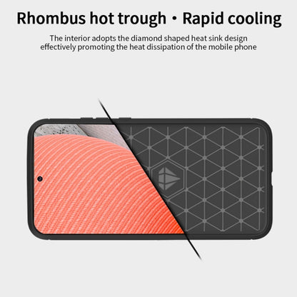 For Samsung Galaxy A72 5G/4G MOFI Gentleness Series Brushed Texture Carbon Fiber Soft TPU Case(Black) - Galaxy Phone Cases by MOFI | Online Shopping UK | buy2fix