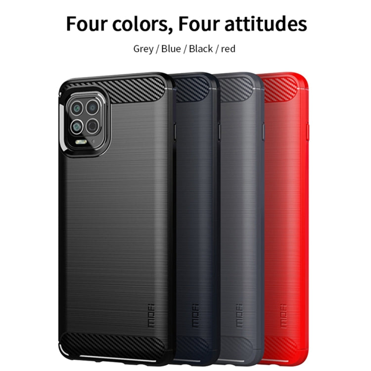 For Motorola Moto Edge S MOFI Gentleness Series Brushed Texture Carbon Fiber Soft TPU Case(Blue) - Motorola Cases by MOFI | Online Shopping UK | buy2fix