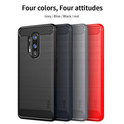 For OnePlus 8 Pro MOFI Gentleness Series Brushed Texture Carbon Fiber Soft TPU Case(Blue) - OnePlus Cases by MOFI | Online Shopping UK | buy2fix