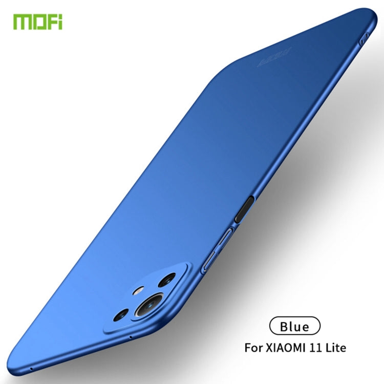 For Xiaomi Mi 11 Lite MOFI Frosted PC Ultra-thin Hard Case(Blue) - Xiaomi Cases by MOFI | Online Shopping UK | buy2fix