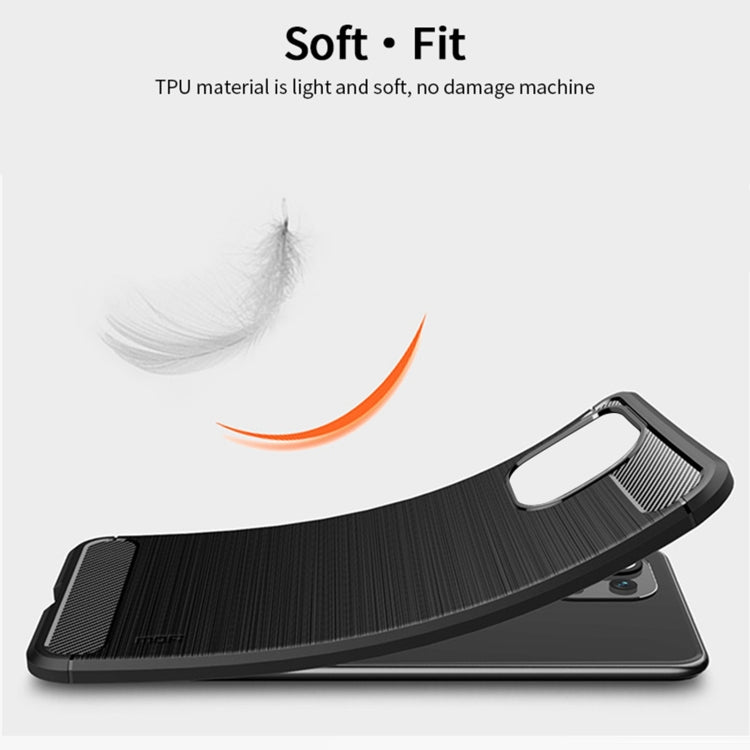 For Xiaomi Mi 11 Lite MOFI Gentleness Series Brushed Texture Carbon Fiber Soft TPU Case(Red) - Xiaomi Cases by MOFI | Online Shopping UK | buy2fix