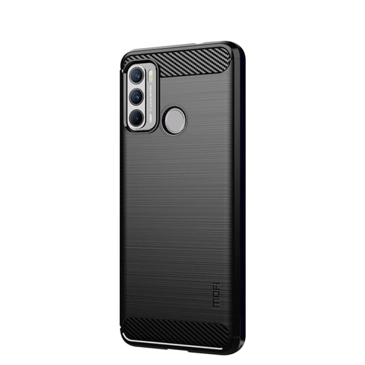 For Motorola G60 / G40 Fusion MOFI Gentleness Series Brushed Texture Carbon Fiber Soft TPU Case(Black) - Motorola Cases by MOFI | Online Shopping UK | buy2fix