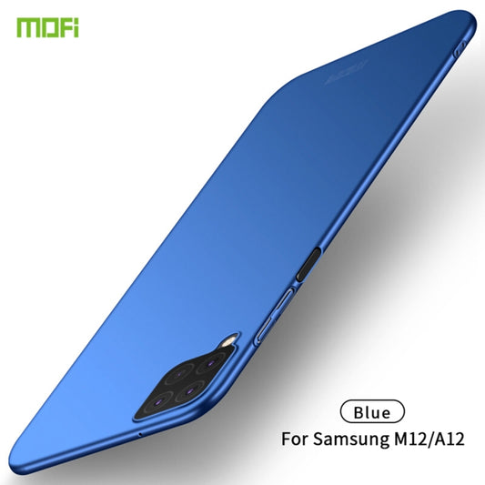 For Samsung Galaxy M12/A12 MOFI Frosted PC Ultra-thin Hard Case(Blue) - Galaxy Phone Cases by MOFI | Online Shopping UK | buy2fix