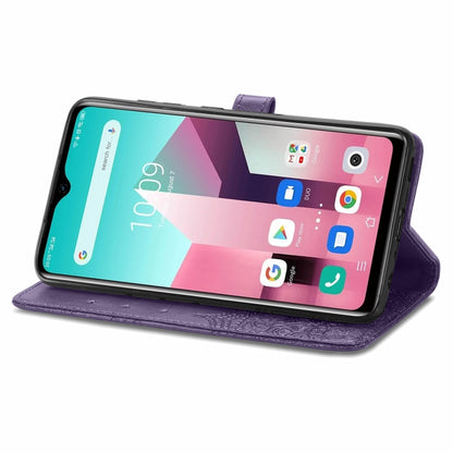 For Blackview A80 Pro Mandala Flower Embossed Horizontal Flip Leather Case with Holder & Three Card Slots & Wallet & Lanyard(Purple) - More Brand by buy2fix | Online Shopping UK | buy2fix