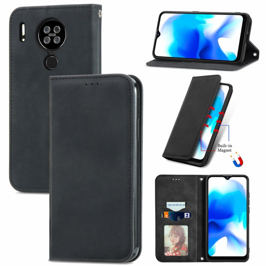 For Blackview A80 / A80s Retro Skin Feel Business Magnetic Horizontal Flip Leather Case with Holder & Card Slots & Wallet & Photo Frame(Black) - More Brand by buy2fix | Online Shopping UK | buy2fix