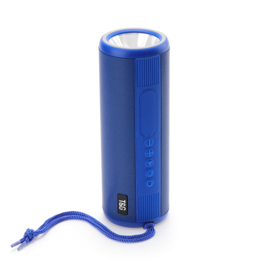 T&G TG635 Portable Outdoor Waterproof Bluetooth Speaker with Flashlight Function(Blue) - Waterproof Speaker by T&G | Online Shopping UK | buy2fix