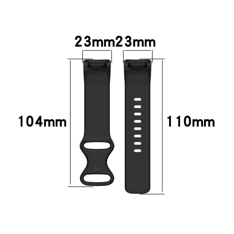 For Fitbit Charge 5 Monochromatic Silicone Watch Band, Size：Large Size(Milky white) - Watch Bands by buy2fix | Online Shopping UK | buy2fix