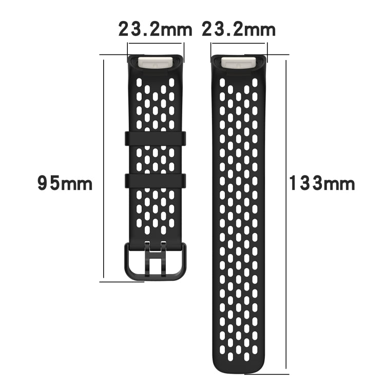 For Fitbit Charge 5 Monochromatic Breathable Silicone Watch Band(Purple) - Watch Bands by buy2fix | Online Shopping UK | buy2fix