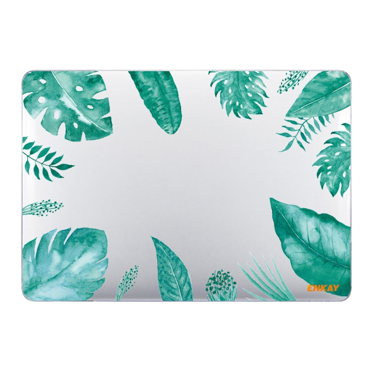 ENKAY Hat-Prince Forest Series Pattern Laotop Protective Crystal Case for MacBook Pro 16.2 inch A2485 2021/A2880 2023 (Green Leaf Pattern) - MacBook Pro Cases by ENKAY | Online Shopping UK | buy2fix