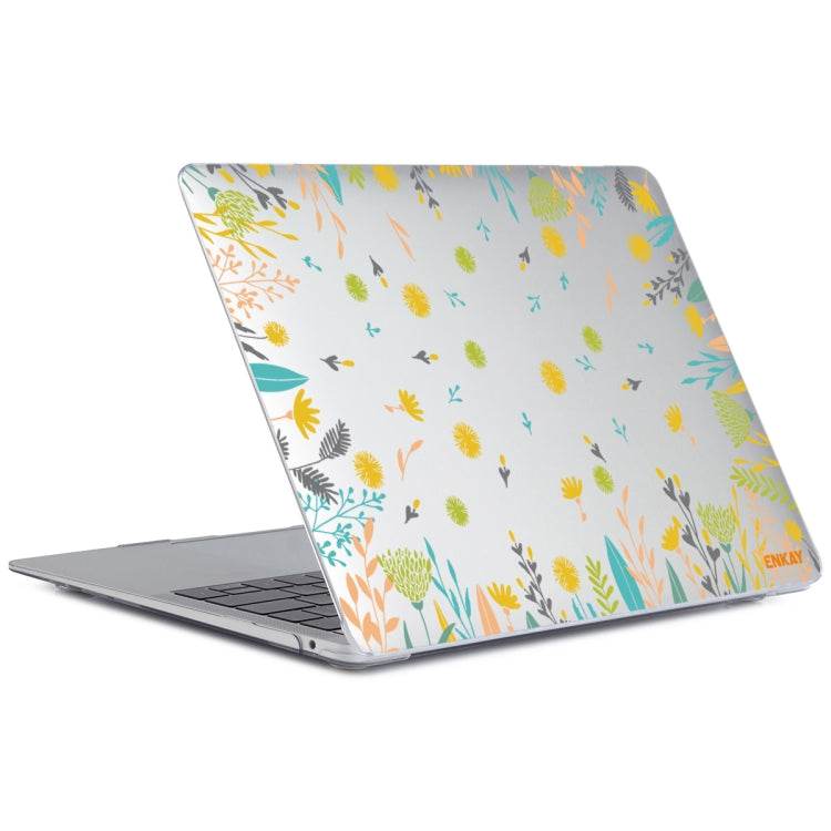 ENKAY Flower Series Pattern Laotop Protective Crystal Case For MacBook Pro 16.2 inch A2485 2021/A2880 2023(Dandelion) - MacBook Pro Cases by ENKAY | Online Shopping UK | buy2fix