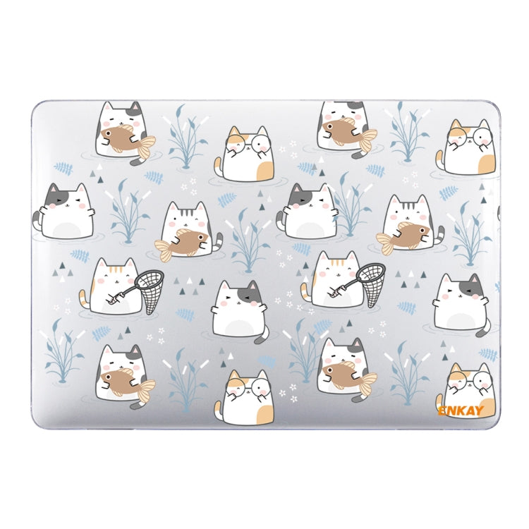 ENKAY Animal Series Pattern Laotop Protective Crystal Case For MacBook Pro 16.2 inch A2485 2021/A2880 2023(Cute Cat) - MacBook Pro Cases by ENKAY | Online Shopping UK | buy2fix