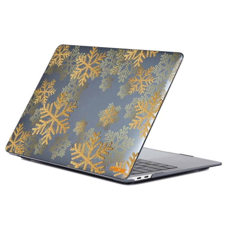 ENKAY Vintage Pattern Series Laotop Protective Crystal Case For MacBook Pro 13.3 inch A2251 / A2289 / A2338 2020(Golden Snowflake) - MacBook Pro Cases by ENKAY | Online Shopping UK | buy2fix