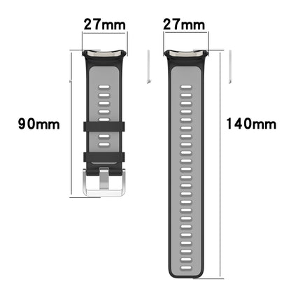 Two-color Silicone Watch Band for POLAR Vantage V2 with Original Raw Ears(White+Gray) -  by buy2fix | Online Shopping UK | buy2fix