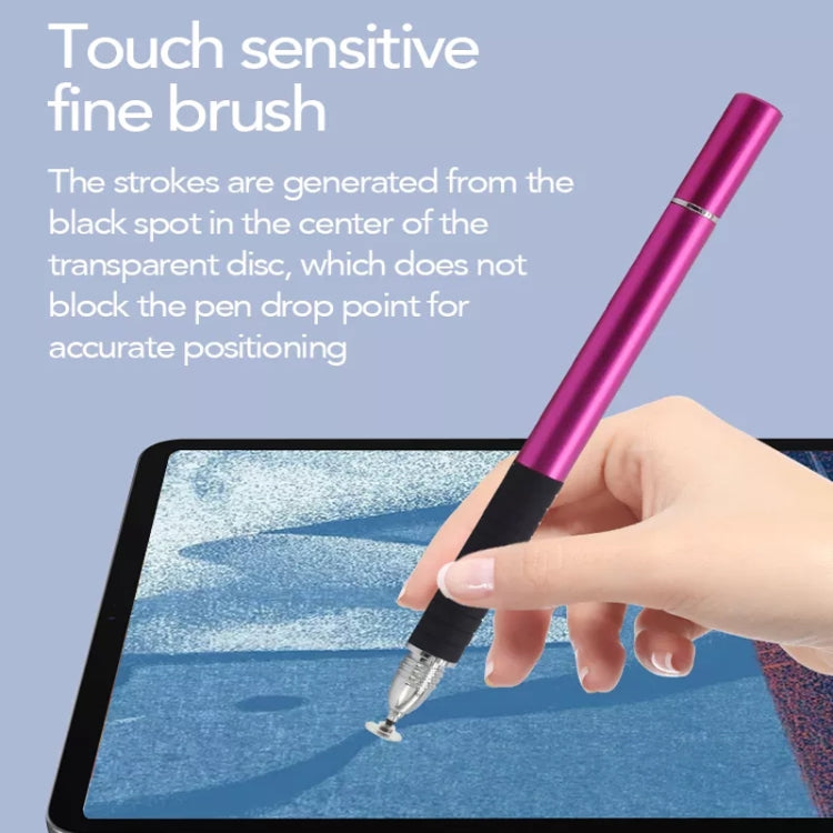 AT-31 Conductive Cloth Head + Precision Sucker Capacitive Pen Head 2-in-1 Handwriting Stylus with 2 Pen Head(Rose Gold) - Stylus Pen by buy2fix | Online Shopping UK | buy2fix