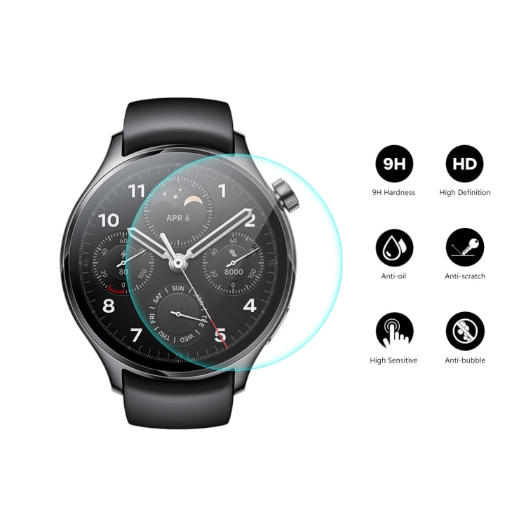 2 PCS For Xiaomi Watch S1 Pro ENKAY 0.2mm 9H Tempered Glass Screen Protector Film - Screen Protector by ENKAY | Online Shopping UK | buy2fix