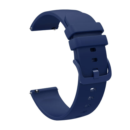 For Amazfit GTR 3 22mm Solid Color Soft Silicone Watch Band(Navy Blue) - Watch Bands by buy2fix | Online Shopping UK | buy2fix