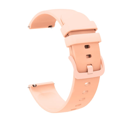 For Amazfit Pace 22mm Solid Color Soft Silicone Watch Band(Pink) - Watch Bands by buy2fix | Online Shopping UK | buy2fix