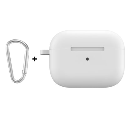 For Apple AirPods Pro 2 2022 ENKAY Thickened Silicone Protective Case with Keychain(White) - For AirPods Pro 2 by ENKAY | Online Shopping UK | buy2fix