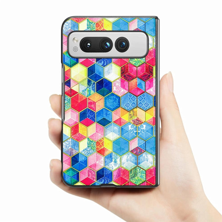 For Google Pixel Fold Colored Drawing Leather Skin Back Cover Phone Case(Magic Space) - Google Cases by buy2fix | Online Shopping UK | buy2fix