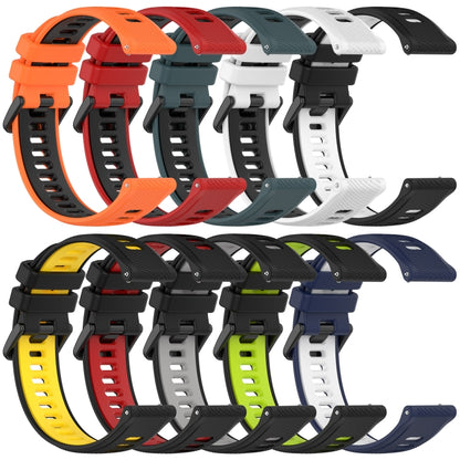 For Huawei GT2 46mm 22mm Sports Two-Color Silicone Watch Band(Black+Grey) - Watch Bands by buy2fix | Online Shopping UK | buy2fix
