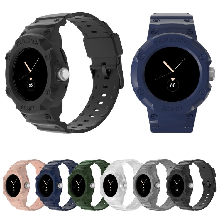 For Google Pixel Watch JUNSUNMAY Integrated TPU Adjustable Elastic Watch Band(Black) - Watch Bands by JUNSUNMAY | Online Shopping UK | buy2fix