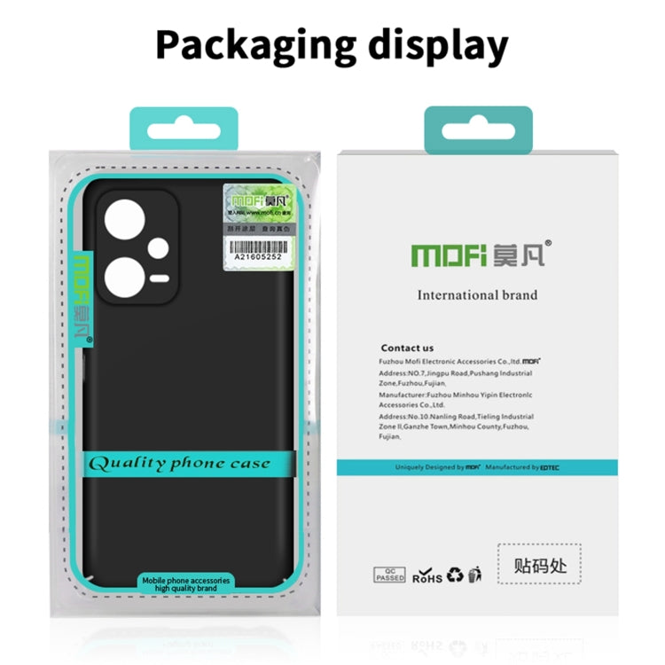For Redmi Note 12 Pro 5G Global MOFI Micro-Frosted PC Ultra-thin Hard Phone Case(Black) - Note 12 Pro Cases by MOFI | Online Shopping UK | buy2fix