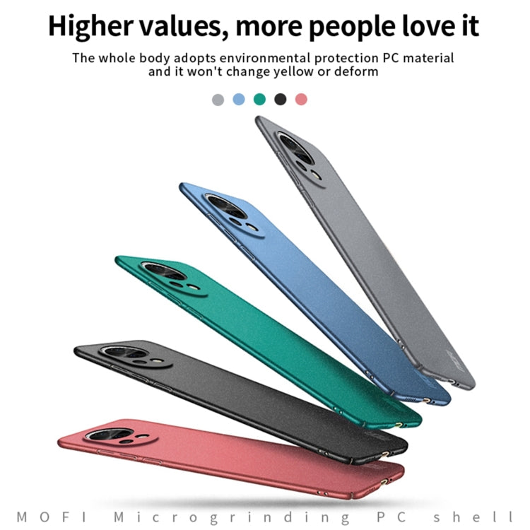 For Huawei nova 12 Pro / 12 Ultra MOFI Fandun Series Frosted PC Ultra-thin All-inclusive Phone Case(Green) - Huawei Cases by MOFI | Online Shopping UK | buy2fix