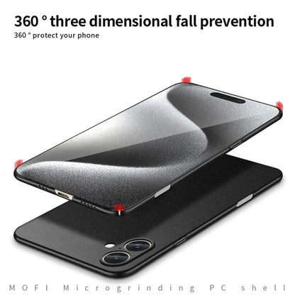 For iPhone 16 MOFI Fandun Series Frosted PC Ultra-thin All-inclusive Phone Case(Black) - iPhone 16 Cases by MOFI | Online Shopping UK | buy2fix