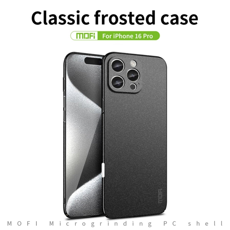 For iPhone 16 Pro MOFI Fandun Series Frosted PC Ultra-thin All-inclusive Phone Case(Black) - iPhone 16 Pro Cases by MOFI | Online Shopping UK | buy2fix