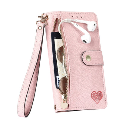 For DOOGEE X98 Pro / X98 Love Zipper Lanyard Leather Phone Case(Pink) - Doogee Cases by buy2fix | Online Shopping UK | buy2fix