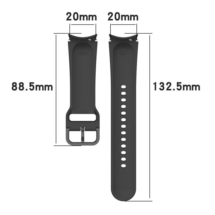 For Samsung Galaxy Watch6 44mm JUNSUNMAY Silicone Adjustable Strap + Full Coverage PMMA Screen Protector Kit(Orange) - Watch Bands by JUNSUNMAY | Online Shopping UK | buy2fix