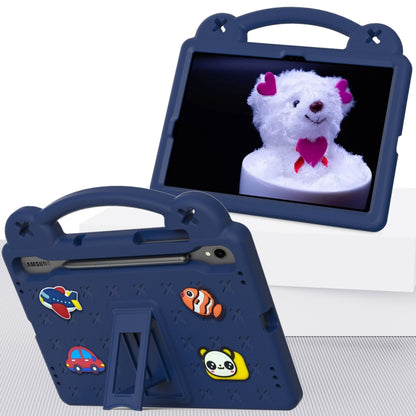 For Samsung Galaxy Tab S9 X710/X716B Handle Kickstand Children EVA Shockproof Tablet Case(Navy Blue) - Galaxy Tab S9 Cases by buy2fix | Online Shopping UK | buy2fix