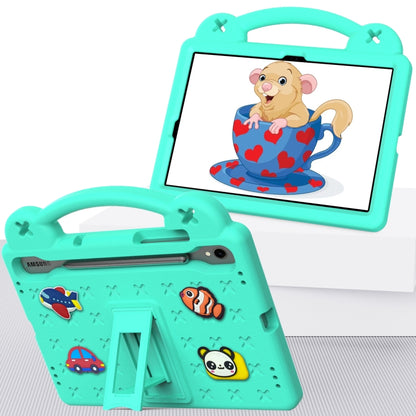 For Samsung Galaxy Tab S9 FE / X510N Handle Kickstand Children EVA Shockproof Tablet Case(Mint Green) - Galaxy Tab S9 FE by buy2fix | Online Shopping UK | buy2fix