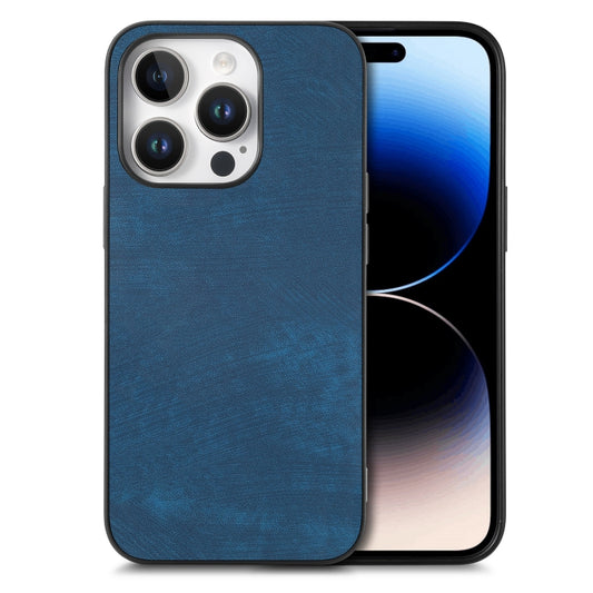 For iPhone 16 Pro Max Vintage Leather PC Back Cover Phone Case(Blue) - iPhone 16 Pro Max Cases by buy2fix | Online Shopping UK | buy2fix