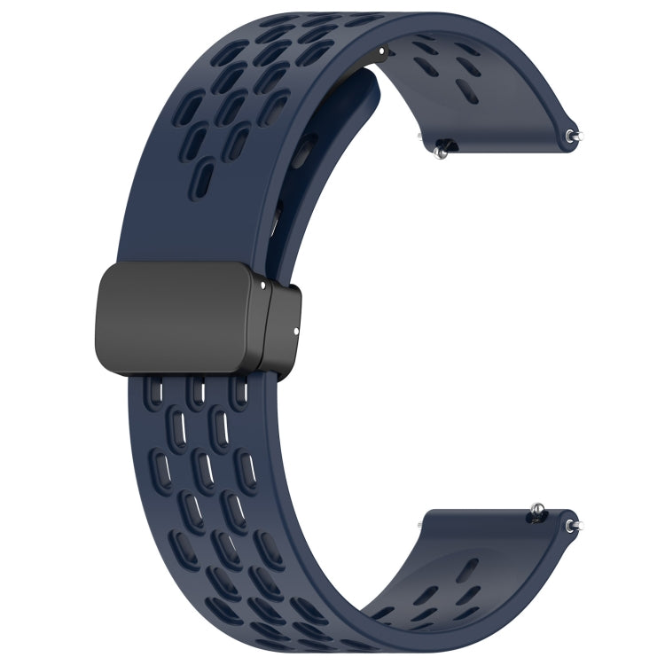 For Amazfit GTR Mini 20mm Folding Magnetic Clasp Silicone Watch Band(Midnight Blue) - Watch Bands by buy2fix | Online Shopping UK | buy2fix