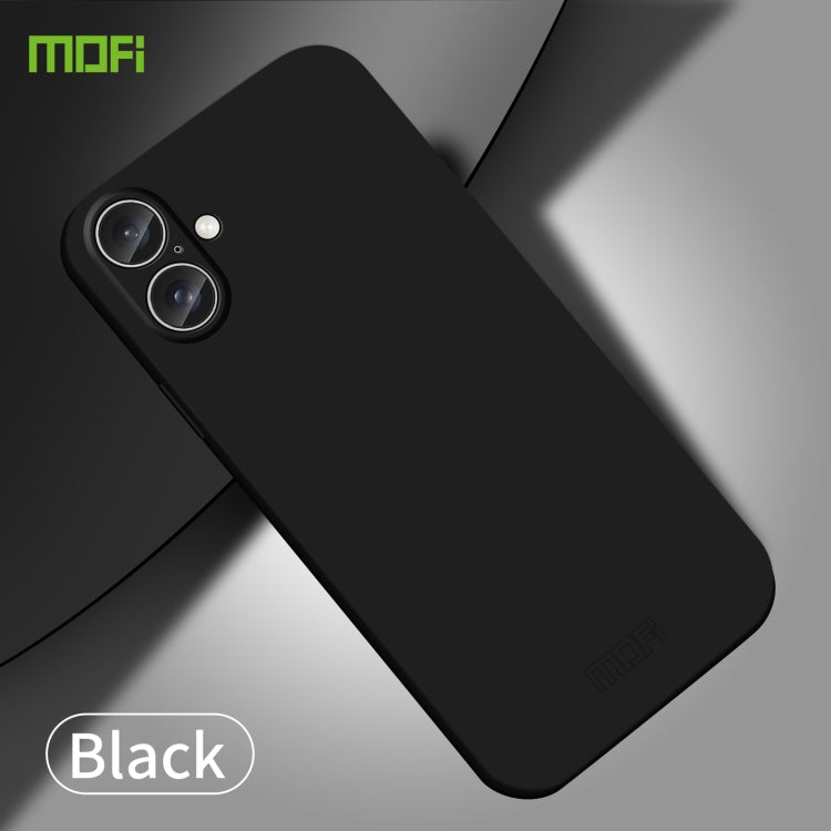 For iPhone 16 Plus MOFI Qin Series Skin Feel All-inclusive PC Phone Case(Black) - iPhone 16 Plus Cases by MOFI | Online Shopping UK | buy2fix