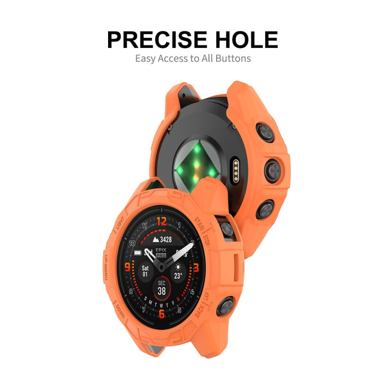 For Garmin Epix Pro 42mm / Fenix 7S / 7S Pro ENKAY Hat-Prince TPU Armor Designed Watch Protective Case(Dark Green) - Watch Cases by ENKAY | Online Shopping UK | buy2fix