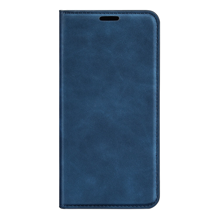For Xiaomi 14 Retro-skin Magnetic Suction Leather Phone Case(Dark Blue) - 14 Cases by buy2fix | Online Shopping UK | buy2fix