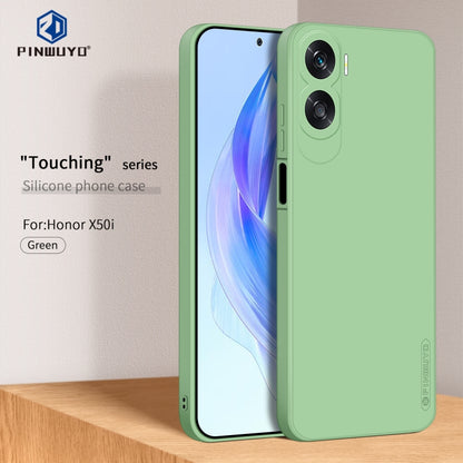 For Honor X50i / 90 Lite PINWUYO Sense Series Liquid Silicone TPU Phone Case(Green) - Honor Cases by PINWUYO | Online Shopping UK | buy2fix