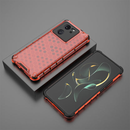 For Redmi K60 Ultra Shockproof Honeycomb Phone Case(Red) - Redmi K60 Ultra Cases by buy2fix | Online Shopping UK | buy2fix