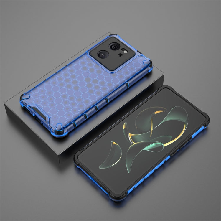 For Redmi K60 Ultra Shockproof Honeycomb Phone Case(Blue) - Redmi K60 Ultra Cases by buy2fix | Online Shopping UK | buy2fix