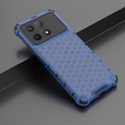 For Redmi K70 Pro Shockproof Honeycomb Phone Case(Blue) - K70 Pro Cases by buy2fix | Online Shopping UK | buy2fix