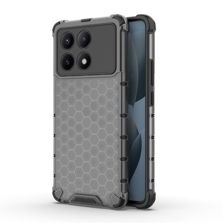 For Redmi K70E Shockproof Honeycomb Phone Case(Black) - K70E Cases by buy2fix | Online Shopping UK | buy2fix