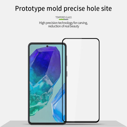 For Samsung Galaxy M55 PINWUYO 9H 2.5D Full Screen Tempered Glass Film(Black) - Galaxy Tempered Glass by PINWUYO | Online Shopping UK | buy2fix
