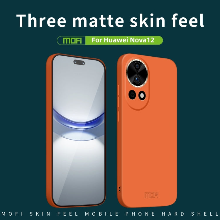 For Huawei Nova 12 MOFI Qin Series Skin Feel All-inclusive PC Phone Case(Orange) - Huawei Cases by MOFI | Online Shopping UK | buy2fix