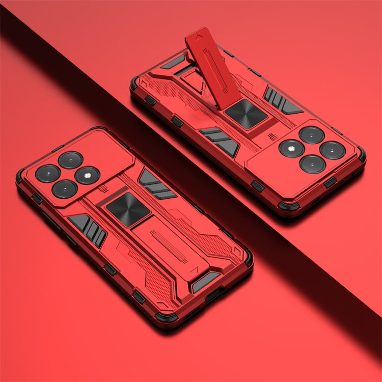 For Redmi K70E Supersonic Armor PC Hybrid TPU Phone Case(Red) - K70E Cases by buy2fix | Online Shopping UK | buy2fix