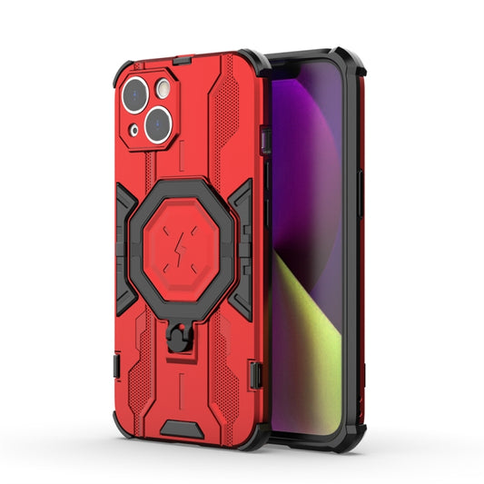 For iPhone 14 Supersonic Armor Holder PC Hybrid TPU Phone Case(Red) - iPhone 14 Cases by buy2fix | Online Shopping UK | buy2fix