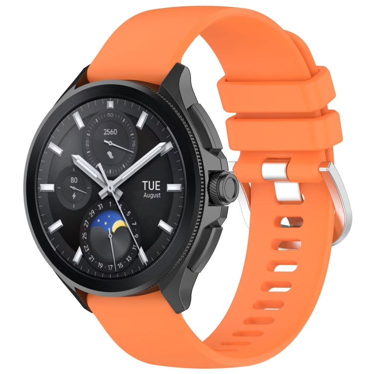 For Xiaomi Watch S3 Glossy Surface Silicone Watch Band(Orange) - Watch Bands by buy2fix | Online Shopping UK | buy2fix