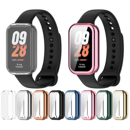 For Xiaomi Smart Band 8 Active Full Package TPU Electroplated Watch Protective Case(Pink) - Watch Cases by buy2fix | Online Shopping UK | buy2fix